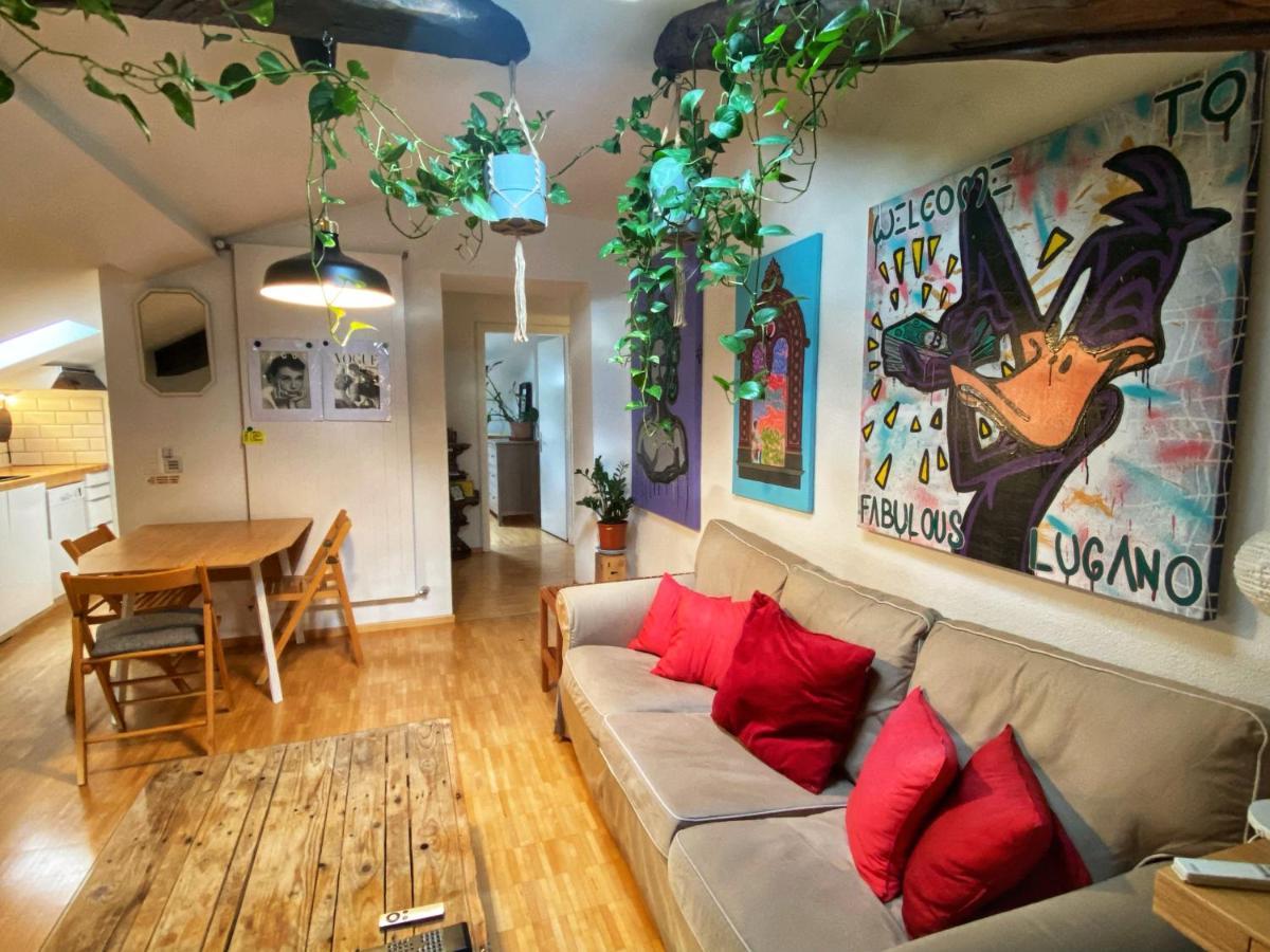 Cozy Apartment By The The Lake Of 盧加諾 外观 照片